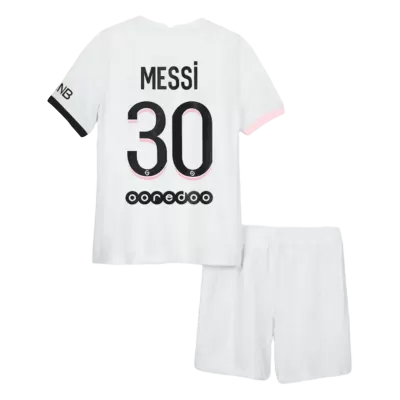 Messi #30 PSG Kids Kit 2021/22 Away (Shirt+Shorts) - camisetasdefutbol