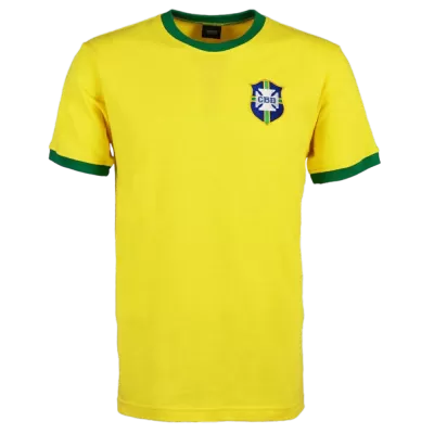 Vintage Brazil Jersey 1970 Home Soccer Shirt - camisetasdefutbol