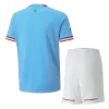 Manchester City Kids Kit 2022/23 Home (Shirt+Shorts) - camisetasdefutbol