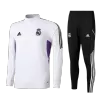 New Real Madrid 1/4 Zip Kids Tracksuit 2022/23 White - camisetasdefutbol