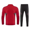 New Manchester United 1/4 Zip Tracksuit 2022/23 Red - camisetasdefutbol