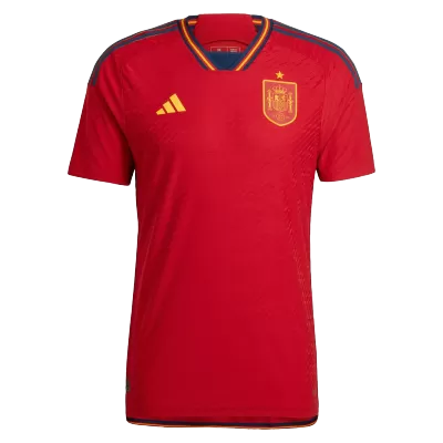 New Spain Jersey 2022 Home Soccer Shirt World Cup Authentic Version - camisetasdefutbol