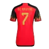 DE BRUYNE #7 New Belgium Jersey 2022 Home Soccer Shirt World Cup Authentic Version - camisetasdefutbol