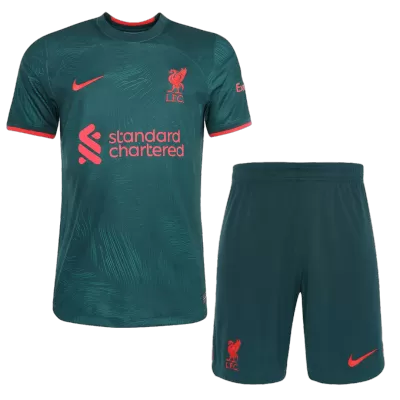 Liverpool Kids Kit 2022/23 Third Away (Shirt+Shorts) - camisetasdefutbol