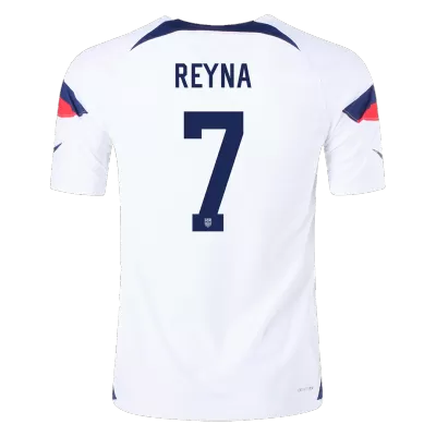 REYNA #7 New USA Jersey 2022 Home Soccer Shirt World Cup Authentic Version - camisetasdefutbol