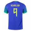 RICHARLISON #9 New Brazil Jersey 2022 Away Soccer Shirt Authentic Version - camisetasdefutbol