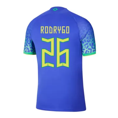 RODRYGO #26 New Brazil Jersey 2022 Away Soccer Shirt World Cup - camisetasdefutbol