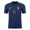 TCHOUAMENI #8 New France Jersey 2022 Home Soccer Shirt World Cup Authentic Version - camisetasdefutbol