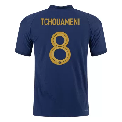 TCHOUAMENI #8 New France Jersey 2022 Home Soccer Shirt World Cup Authentic Version - camisetasdefutbol