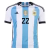 L. MARTINEZ #22 New Argentina Three Stars Jersey 2022 Home Soccer Shirt - camisetasdefutbol