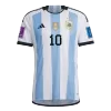 MESSI #10 New Argentina Three Stars Jersey 2022 Home Soccer Shirt World Cup - camisetasdefutbol