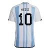 MESSI #10 New Argentina Three Stars Jersey 2022 Home Soccer Shirt World Cup - camisetasdefutbol