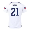 WEAH #21 New USA Jersey 2022 Home Soccer Shirt World Cup - camisetasdefutbol