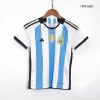 Argentina Kids Kit 2022 Home (Shirt+Shorts) - Three Stars Version - camisetasdefutbol