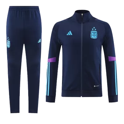 New Argentina Training Kit (Top+Pants) 2022 Royal Blue - Three Stars - camisetasdefutbol