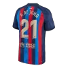 F. DE JONG #21 New Barcelona Jersey 2022/23 Home Soccer Shirt Authentic Version - camisetasdefutbol