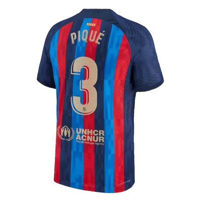 PIQUÉ #3 New Barcelona Jersey 2022/23 Home Soccer Shirt Authentic Version - camisetasdefutbol