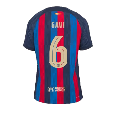 GAVI #6 New Barcelona Jersey 2022/23 Home Soccer Shirt Authentic Version - UCL - camisetasdefutbol