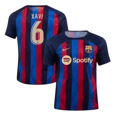 XAVI #6 New Barcelona Jersey 2022/23 Home Soccer Shirt - camisetasdefutbol