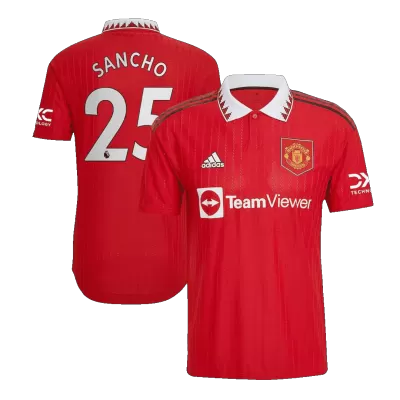 SANCHO #25 New Manchester United Jersey 2022/23 Home Soccer Shirt Authentic Version - camisetasdefutbol