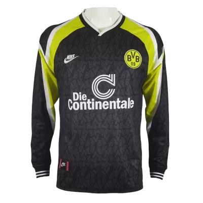 Vintage Borussia Dortmund Jersey 1995/96 Away Soccer Shirt Long Sleeve - camisetasdefutbol