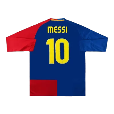 MESSI #10 Vintage Barcelona Jersey 2008/09 Home Soccer Shirt Long Sleeve - UCL Final - camisetasdefutbol