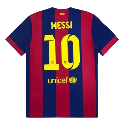 MESSI #10 Vintage Barcelona Jersey 2014/15 Home Soccer Shirt - camisetasdefutbol