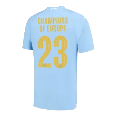 CHAMPIONS OF EUROPE #23 New Manchester City Jersey 2023/24 Home Soccer Shirt Authentic Version - camisetasdefutbol