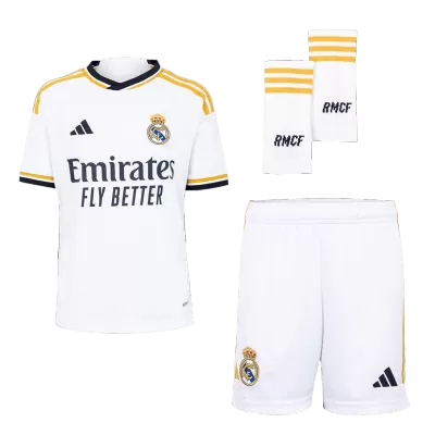 Real Madrid Kids Kit 2023/24 Home (Shirt+Shorts+Socks) - camisetasdefutbol