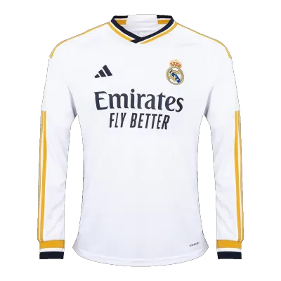 New Real Madrid Jersey 2023/24 Home Soccer Long Sleeve Shirt - camisetasdefutbol