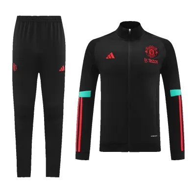 New Manchester United Training Kit (Top+Pants) 2023/24 Black - camisetasdefutbol