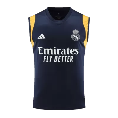 Real Madrid Jersey 2023/24 Pre-Match Soccer Sleeveless Top Navy - camisetasdefutbol