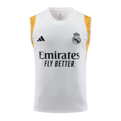 Real Madrid Jersey 2023/24 Pre-Match Soccer Sleeveless Top White - camisetasdefutbol