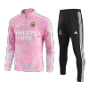 New Real Madrid 1/4 Zip Kids Tracksuit 2023/24 Pink - camisetasdefutbol