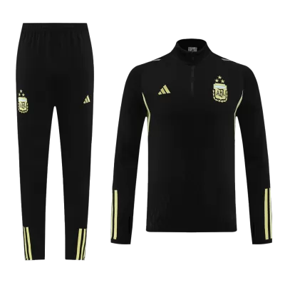 New Argentina 1/4 Zip Tracksuit 2023/24 Black - Three Stars - camisetasdefutbol