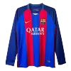 Vintage Barcelona Jersey 2016/17 Home Soccer Shirt Long Sleeve - camisetasdefutbol