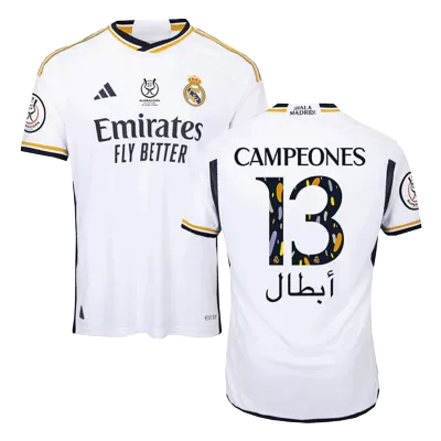 CAMPEONES #13 New Real Madrid Jersey 2023/24 Home Soccer Shirt Authentic Version - camisetasdefutbol