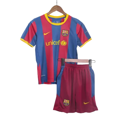 Vintage Barcelona Kids Kit 2010/11 Home (Shirt+Shorts) - camisetasdefutbol