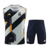 New Real Madrid Training Kit (Top+Pants) 2023/24 Gray&Black - camisetasdefutbol