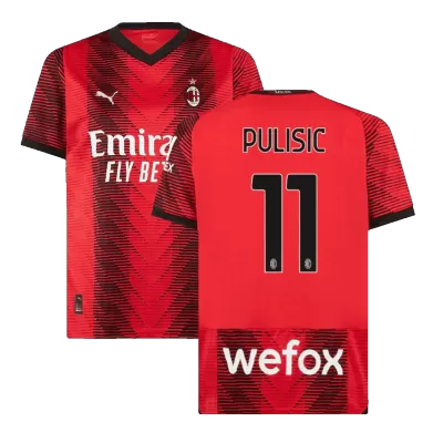 PULISIC #11 New AC Milan Jersey 2023/24 Home Soccer Shirt - camisetasdefutbol