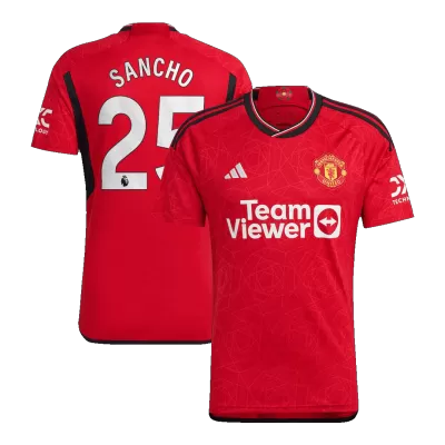 SANCHO #25 New Manchester United Jersey 2023/24 Home Soccer Shirt - camisetasdefutbol