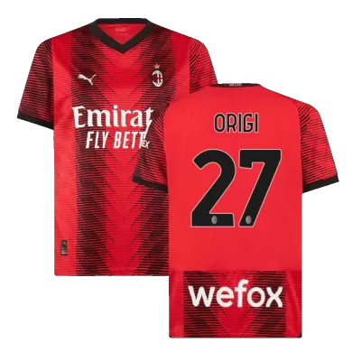 ORIGI #27 New AC Milan Jersey 2023/24 Home Soccer Shirt - camisetasdefutbol