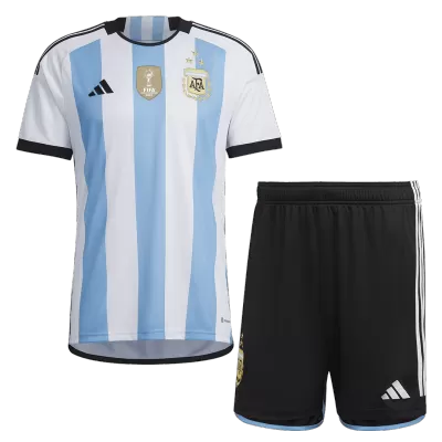 New Argentina Soccer Kit 2022 Home (Shirt+Shorts) - Three Stars - camisetasdefutbol