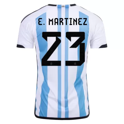 E. MARTINEZ #23 New Argentina Three Stars Jersey 2022 Home Soccer Shirt - camisetasdefutbol