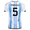 PAREDES #5 New Argentina Three Stars Jersey 2022 Home Soccer Shirt - camisetasdefutbol