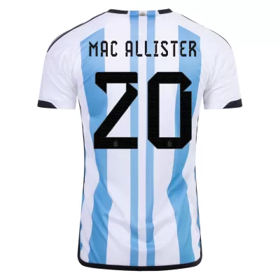 MAC ALLISTER #20 New Argentina Three Stars Jersey 2022 Home Soccer Shirt - camisetasdefutbol