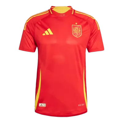 New Spain Jersey 2024 Home Soccer Shirt Authentic Version - camisetasdefutbol