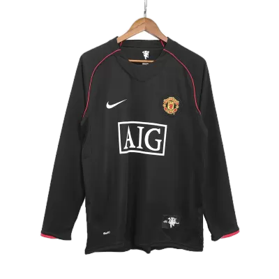 Vintage Manchester United Jersey 2007/08 Away Soccer Shirt Long Sleeve - camisetasdefutbol