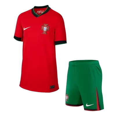 Portugal Kids Kit 2024 Home (Shirt+Shorts) - camisetasdefutbol